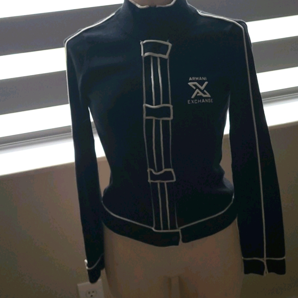 Armani Exchange zip up cardigan